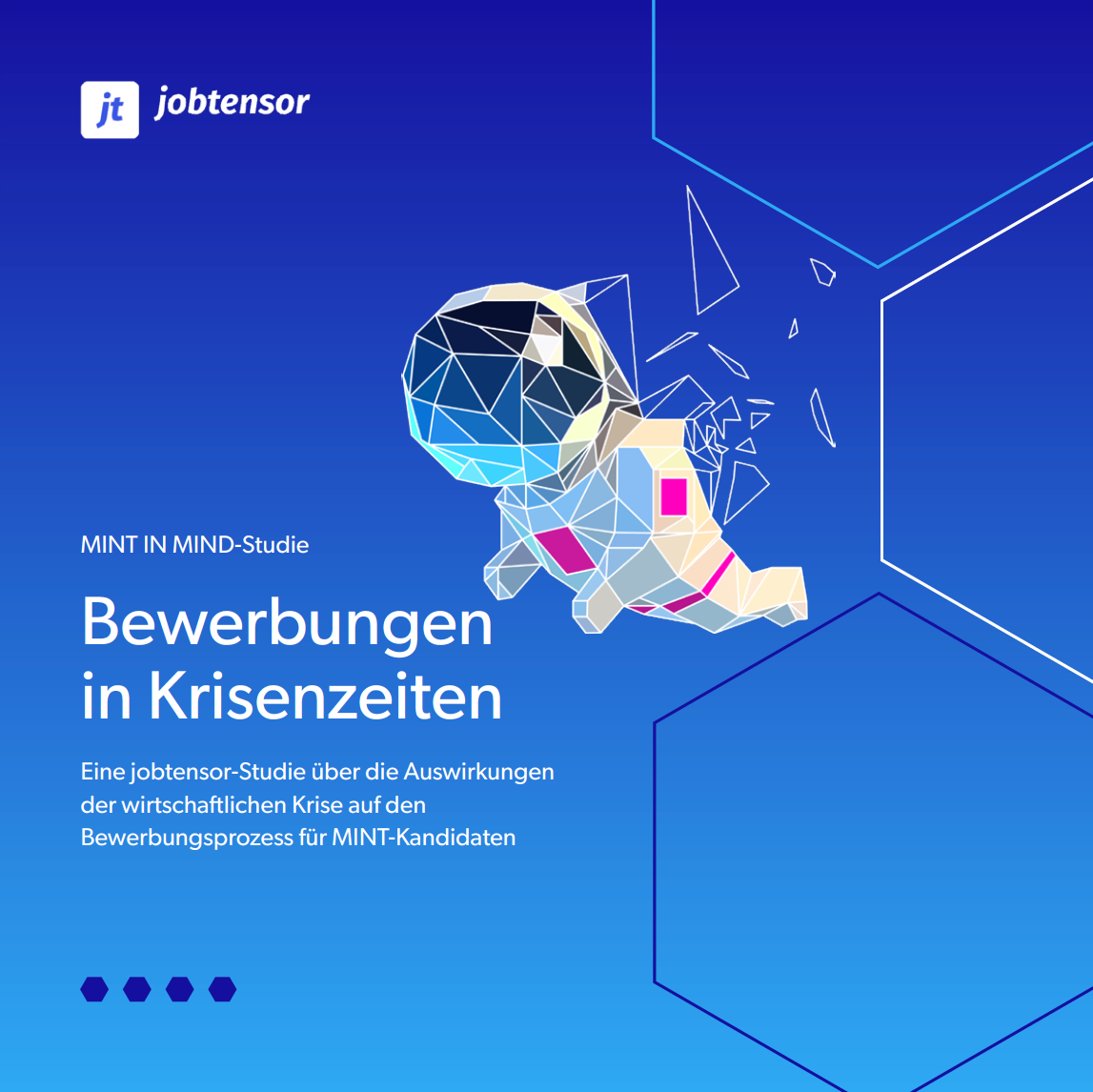 Titelseite der Studie "Bewerbungen in Krisenzeiten für MINT-Kandidaten" von Jobtensor